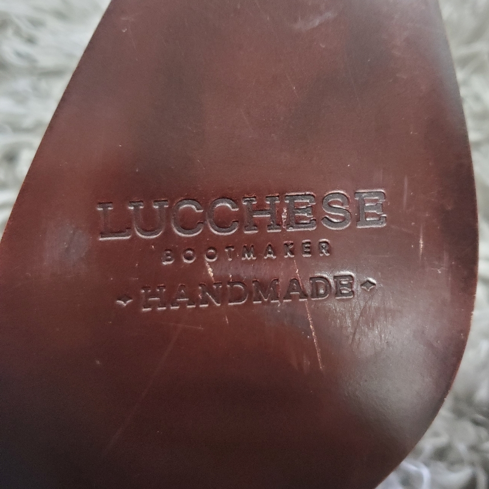 Lucchese Bootmaker Brown Cowhide Leather Kim Western Mule Size 6 - Picture 8 of 8